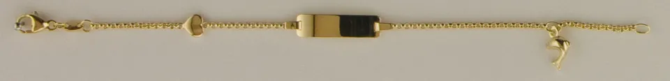 Eugen Rühle ID-Band Erbskette Herz 590 Weißgold Armband