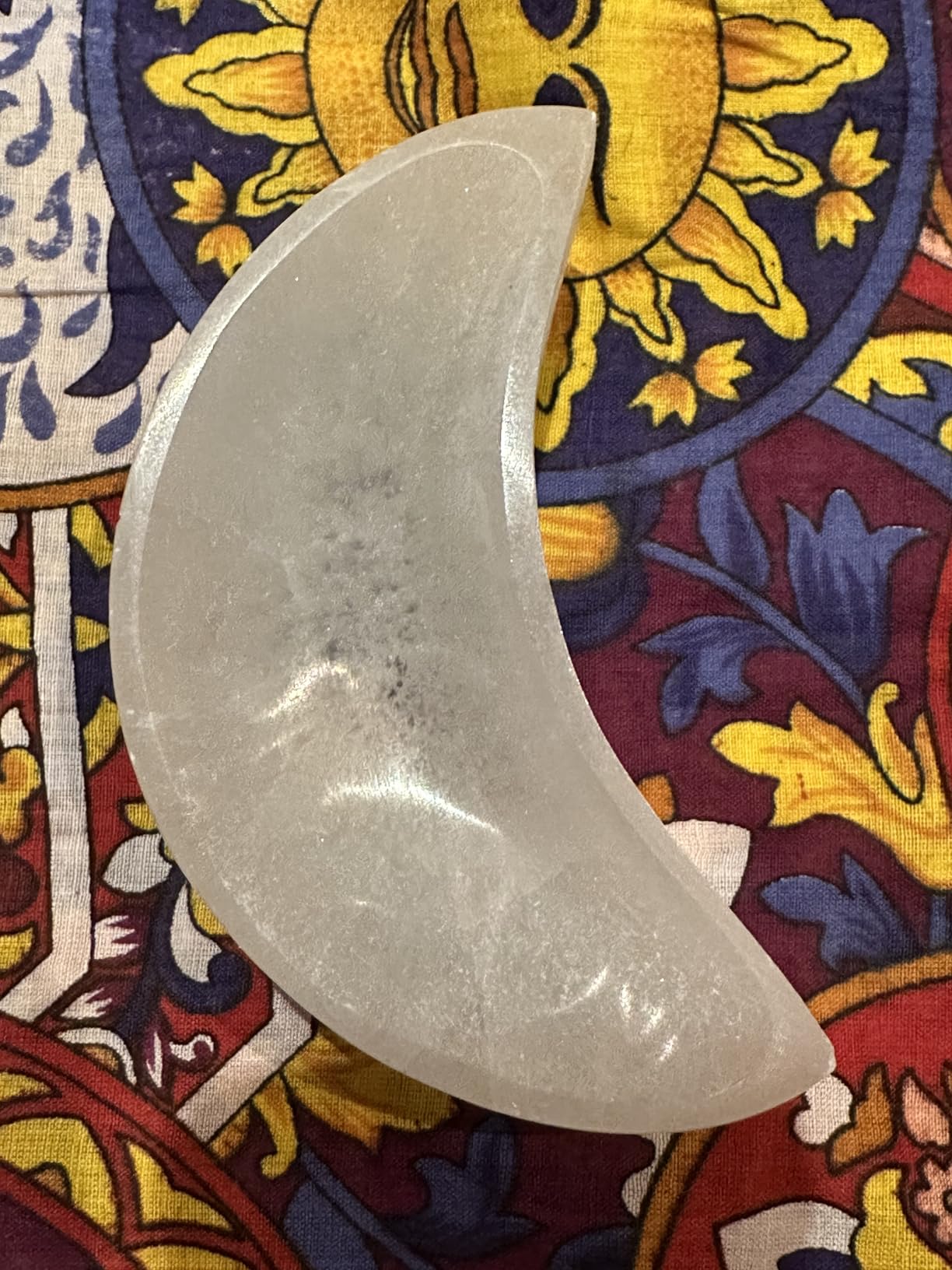 NKlaus HEALING CRYSTALS Selenit Schale Mond 11cm Heilsteine
