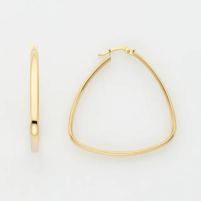 Eugen Rühle Ohrschmuck Creolen Dreieck Ohrringe 35x36mm 585 Gelbgold