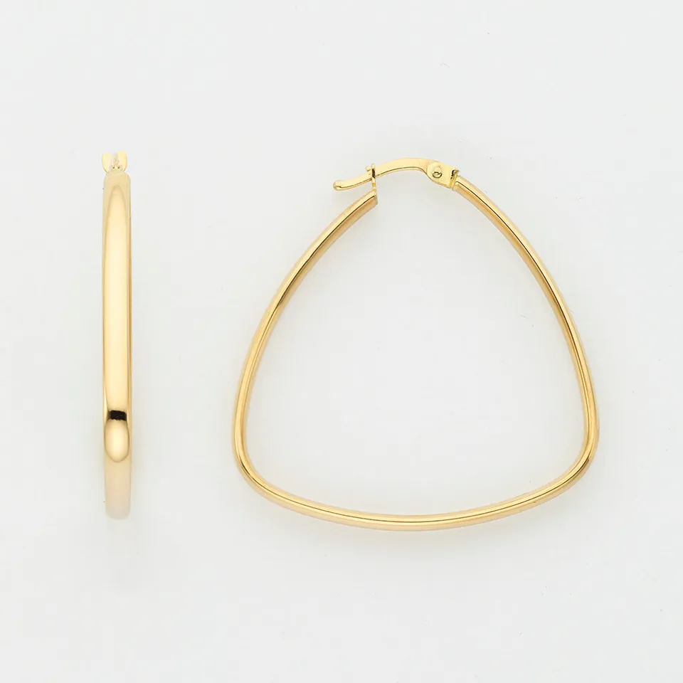 Eugen Rühle Ohrschmuck Creolen Dreieck Ohrringe 35x36mm 585 Gelbgold