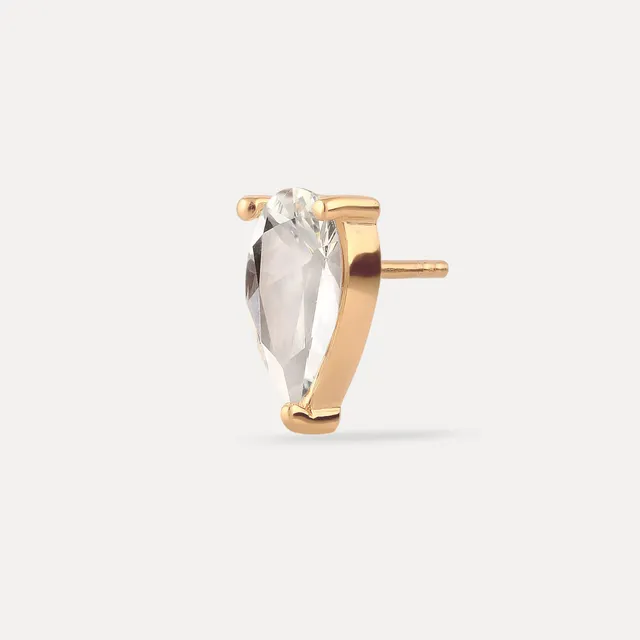 Stilnest Beryll Balance Drop Ohrstecker 585 Gold Single
