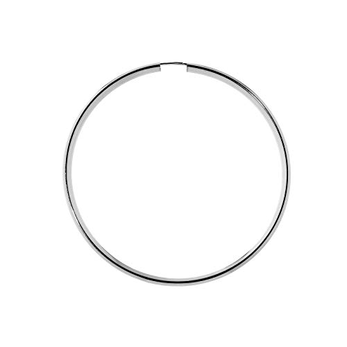 NKlaus Creole rund 40mm Weißgold Ohrring 585 einzeln