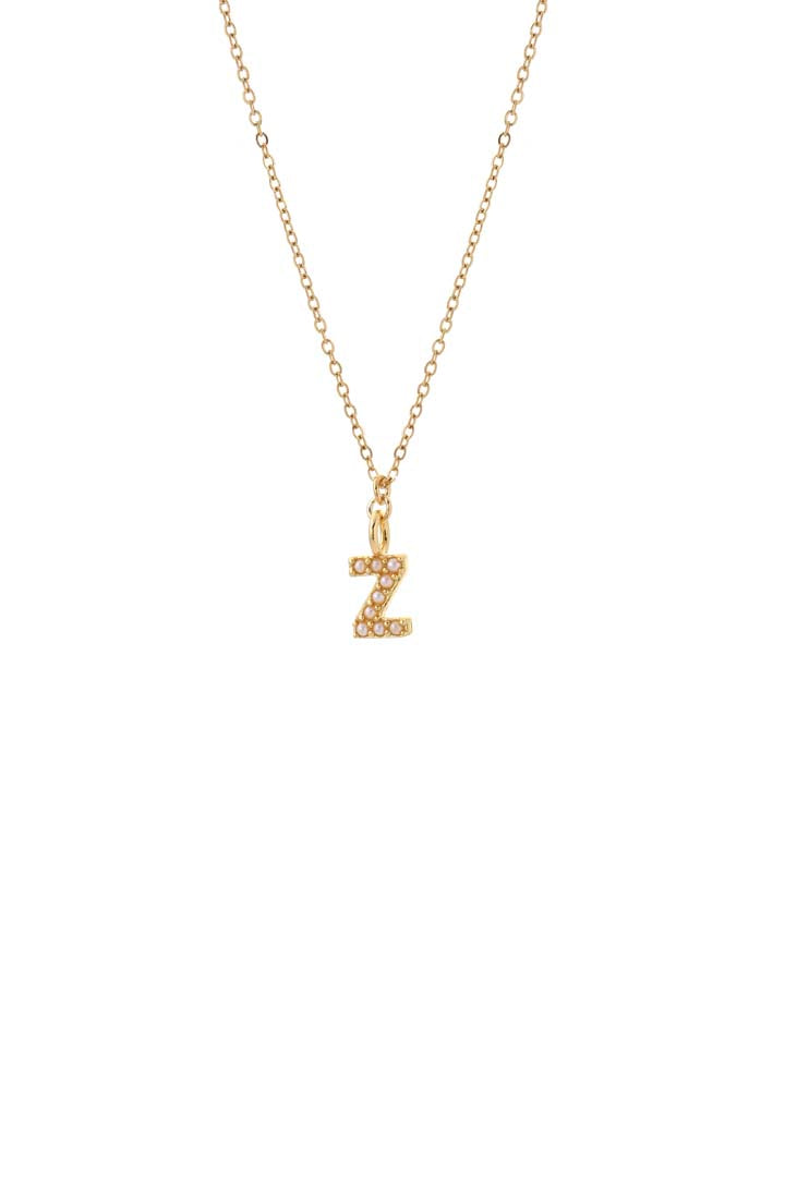 Joy by Corrine Smith Z Initial Halskette Gold Perle 16-18 Zoll