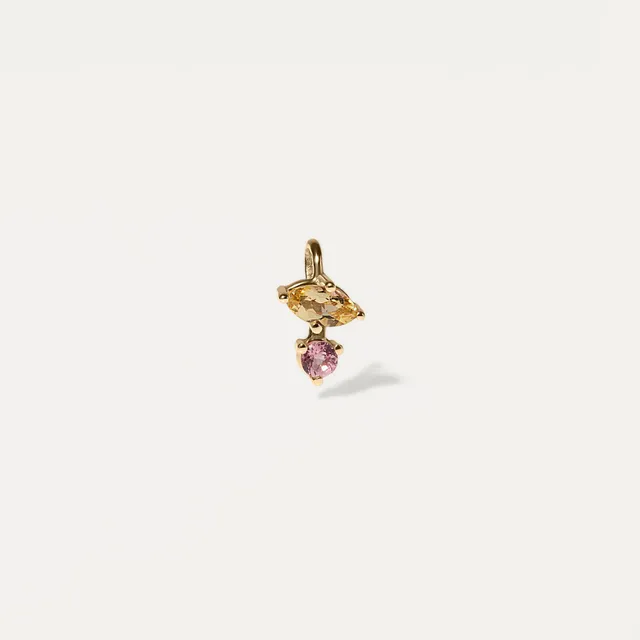 Stilnest Pendants Joy Anhänger Citrin Rosa Turmalin 585 Gold