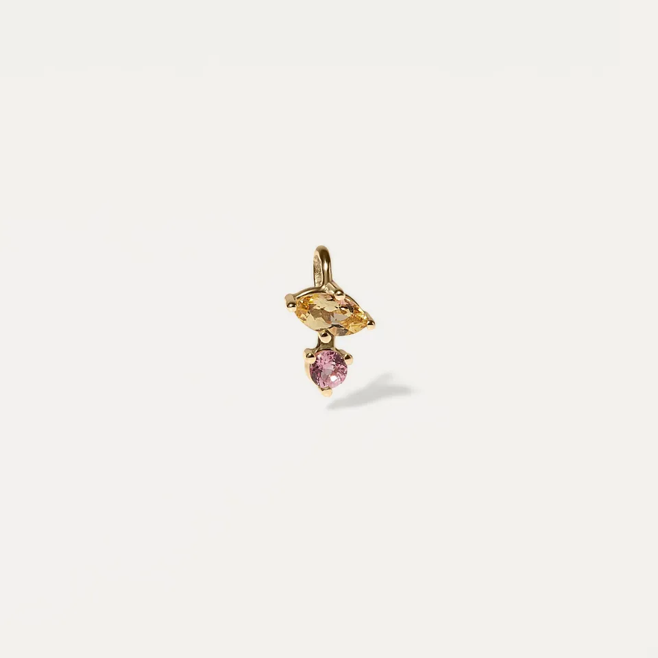 Stilnest Pendants Joy Anhänger Citrin Rosa Turmalin 585 Gold
