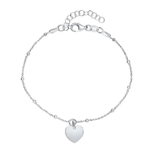 JEWLIX ID-Armbänder Herz Armband 925er Silber Damen
