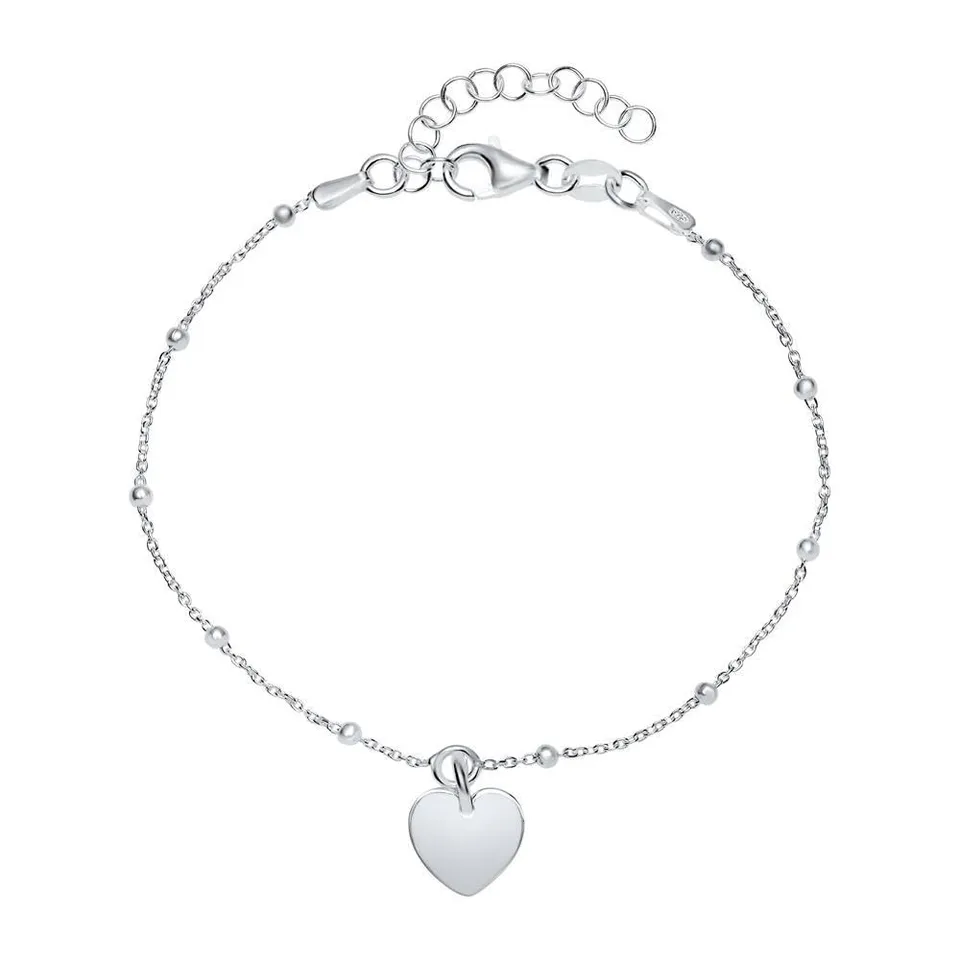 JEWLIX ID-Armbänder Herz Armband 925er Silber Damen