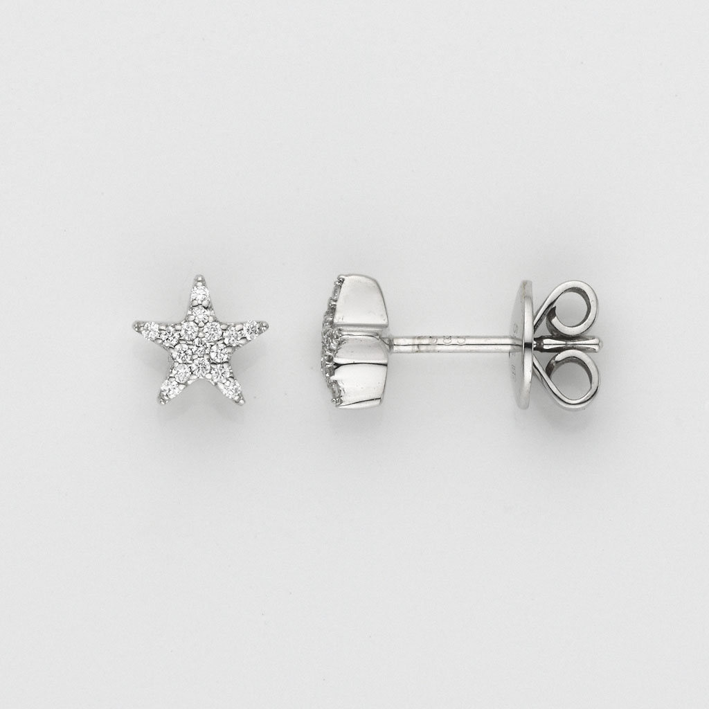 Eugen Rühle Ohrschmuck 41.7884 Ohrstecker Stern 0,08ct 750 Gelbgold