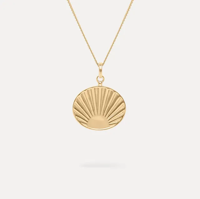 Stilnest Solar Halskette 585 Gold 45 cm 14k Massivgold