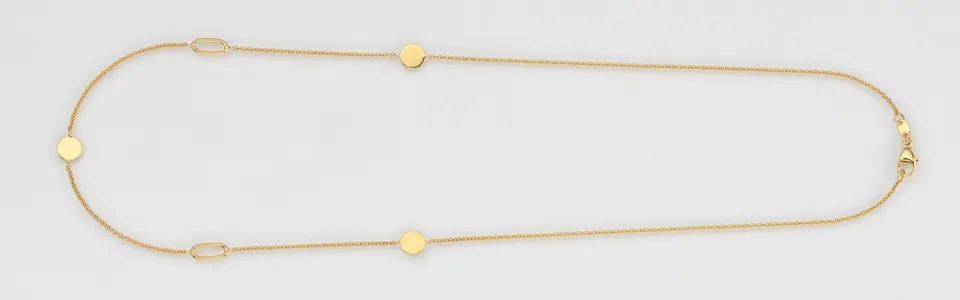 Eugen Rühle Colliers 20.5111 Ankerkette Halskette 585 Gelbgold Scheiben