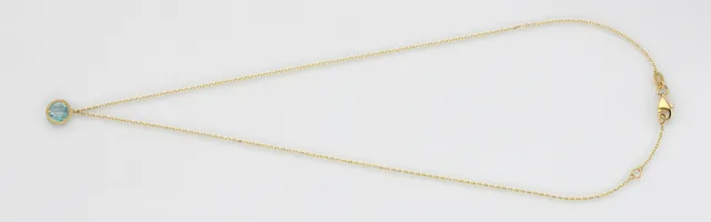 Eugen Rühle Colliers 37.3632 Collier 585 Gold Blautopas 8mm