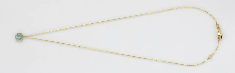 Eugen Rühle Colliers 37.3632 Collier 585 Gold Blautopas 8mm
