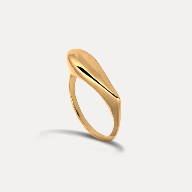 Stilnest Drop Ring 24k Gold Vermeil Tropfen