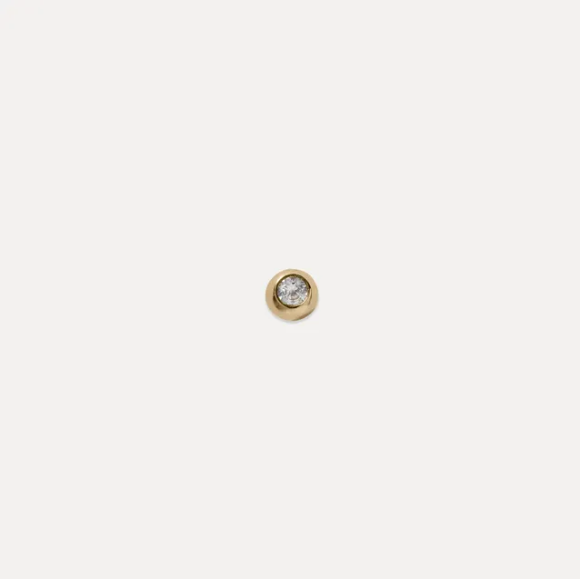 Stilnest Brilliant Dot Ohrstecker Single 585 Gold Saphir