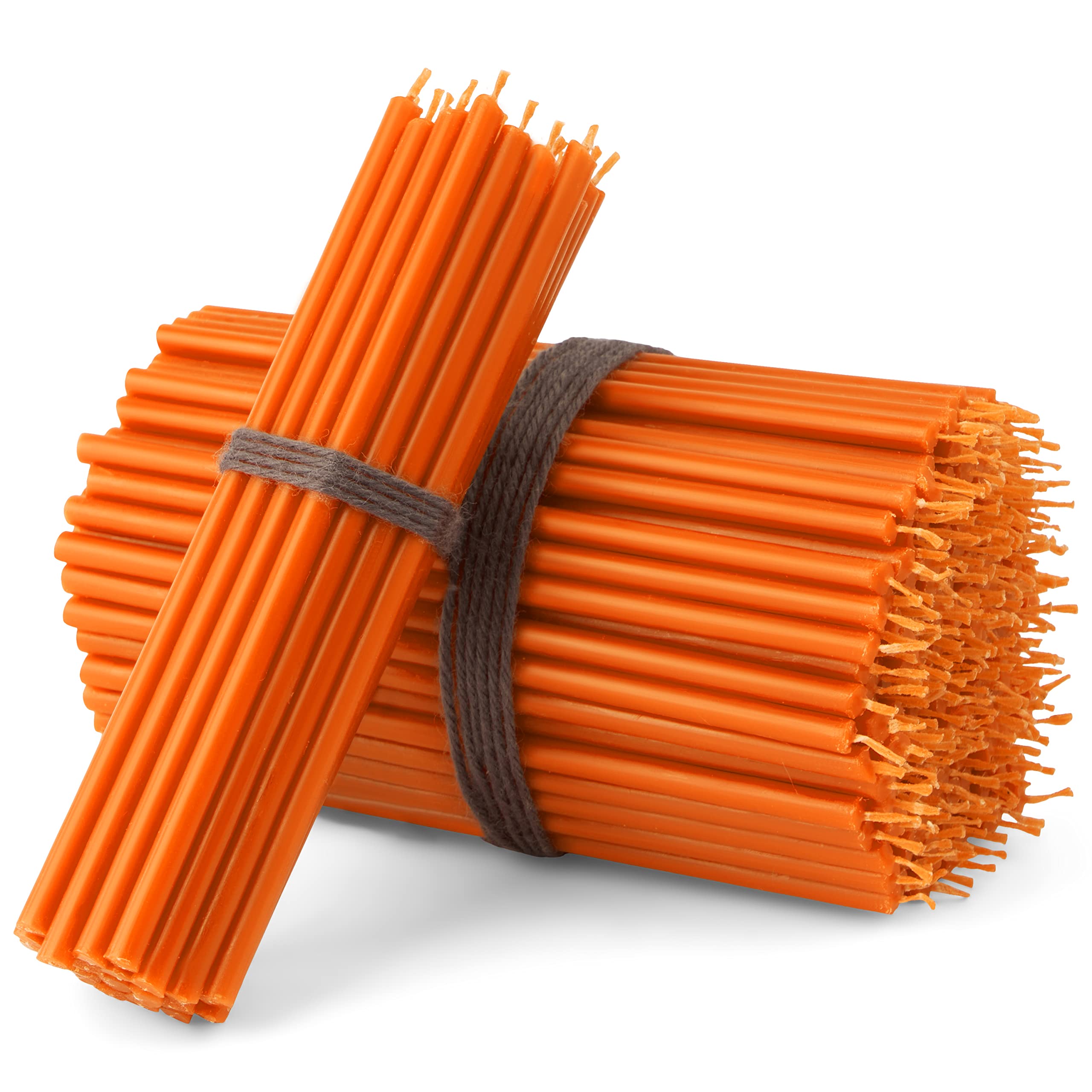 NKlaus CANDLES Stabkerzen orange 50 Stück 16cm Paraffin