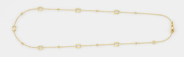 Eugen Rühle Collier mit Kugeln 585 Gelbgold Halskette