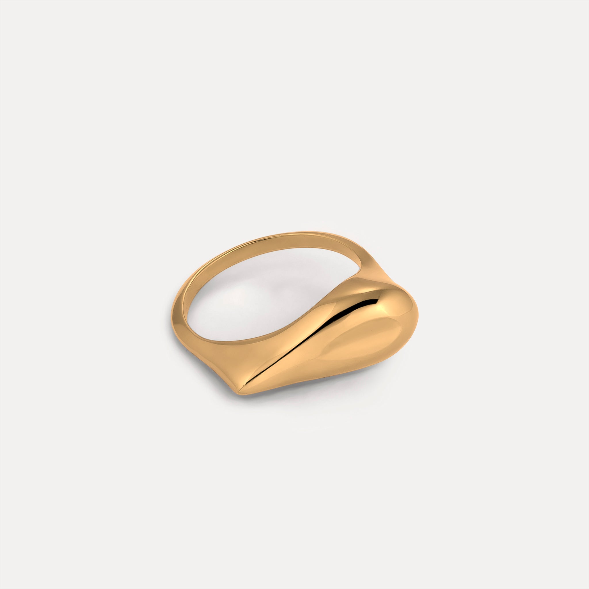 Stilnest Drop Ring 24k Gold Vermeil Tropfen