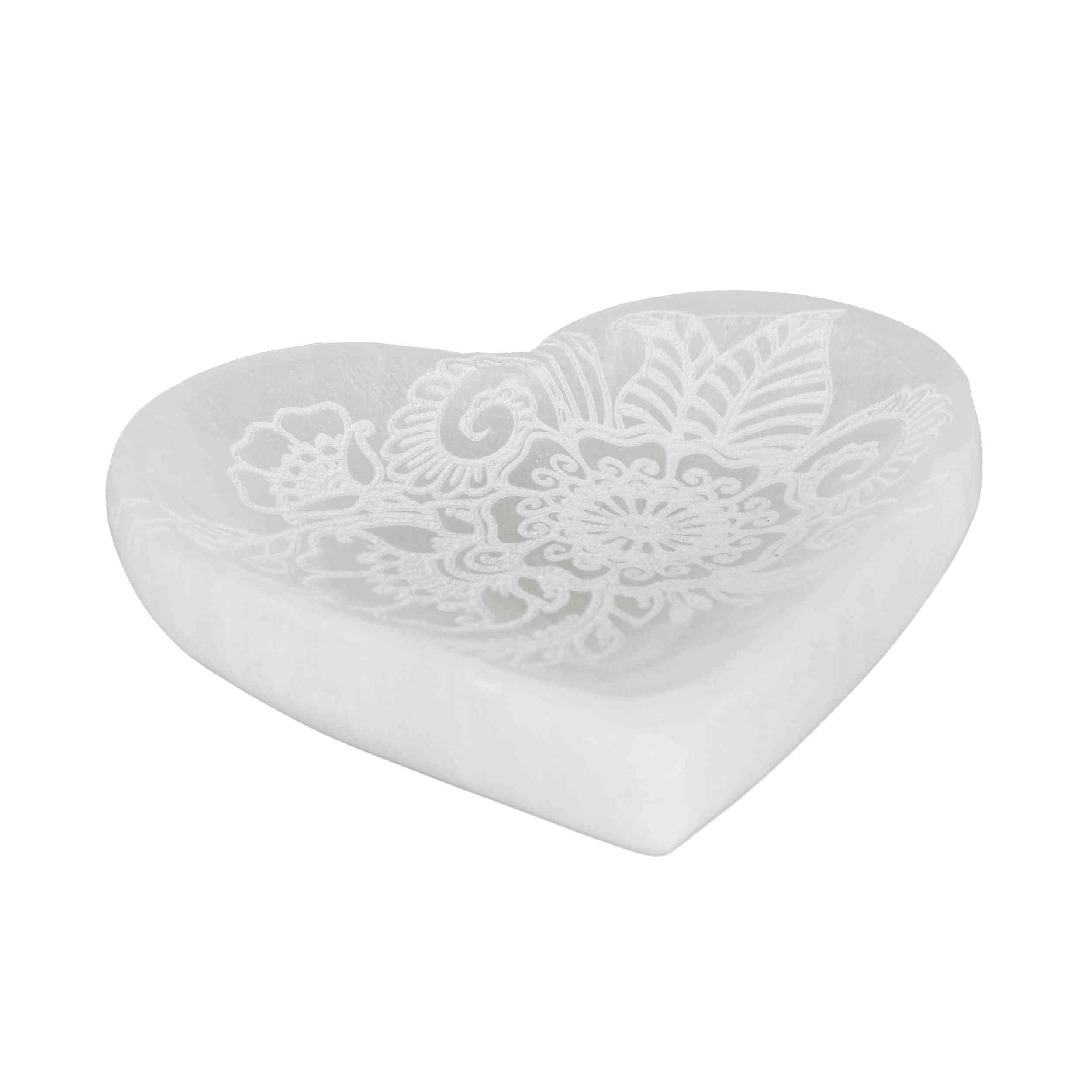 NKlaus Healing Crystals Selenit Herz Ladeschale 10 cm 1 Stück