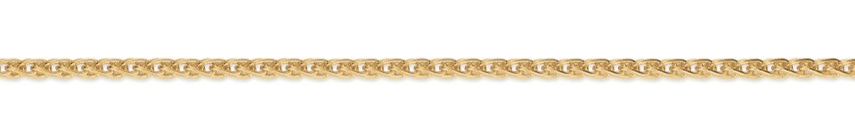 Eugen Rühle Zopfkette rund 3,3mm Halskette 925 Silber rhodiniert