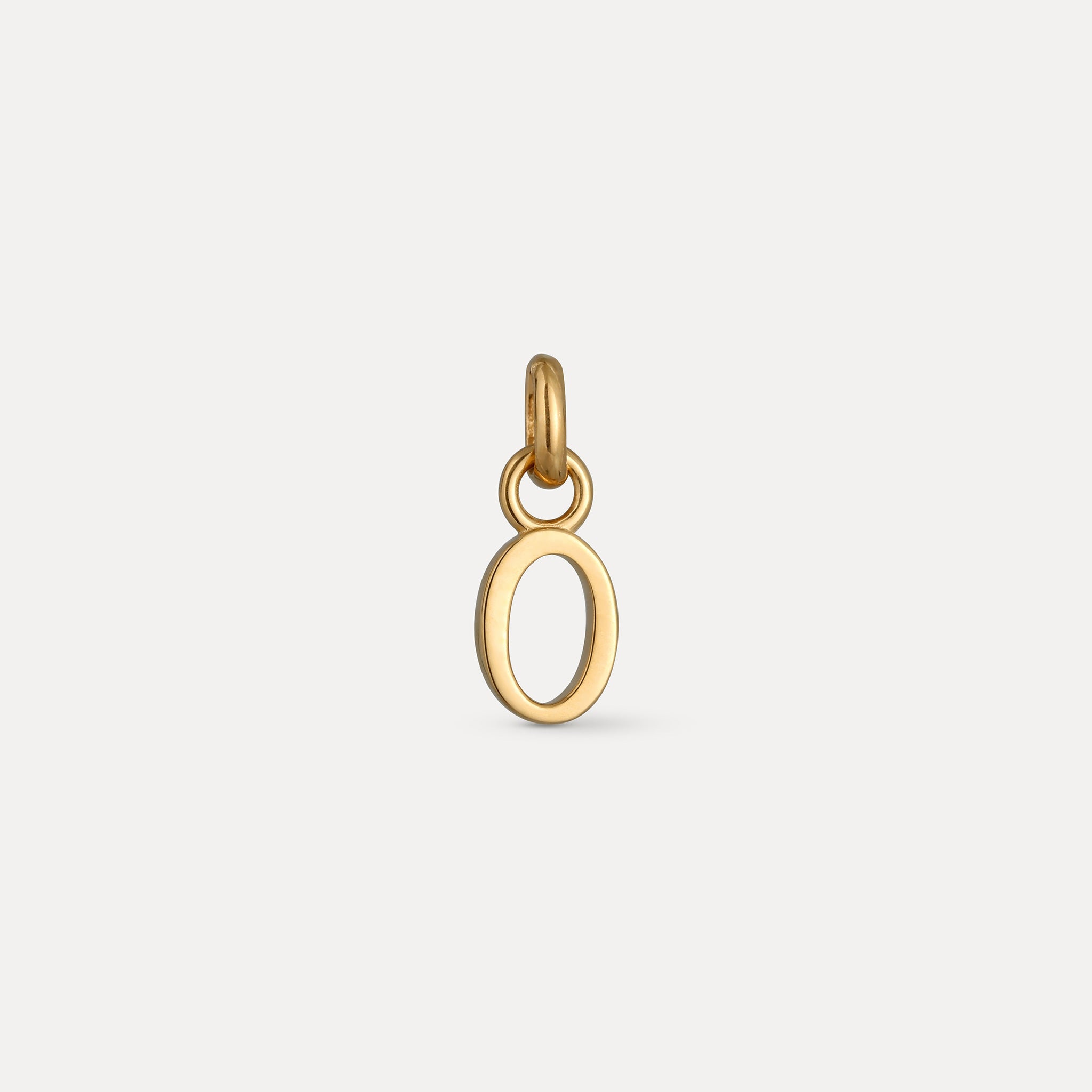 Stilnest Mini Number Anhänger Gold Vermeil Zahl 7