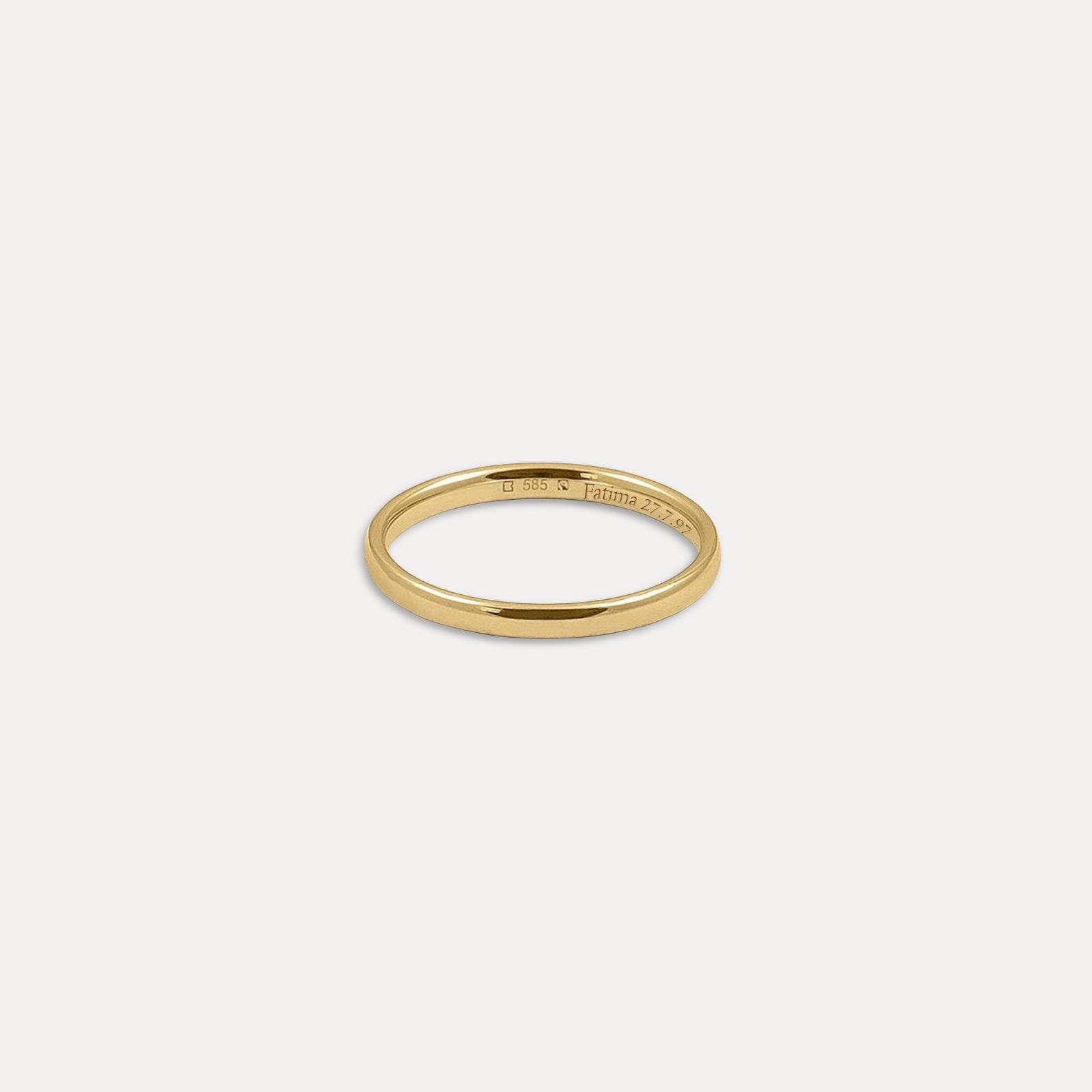 Stilnest Fair Bands Simple Round Ring 585 Gold Gr. 54