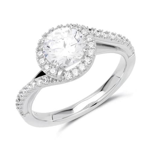 JEWLIX VR0161 Verlobungsring Silber Zirkonia Pavé