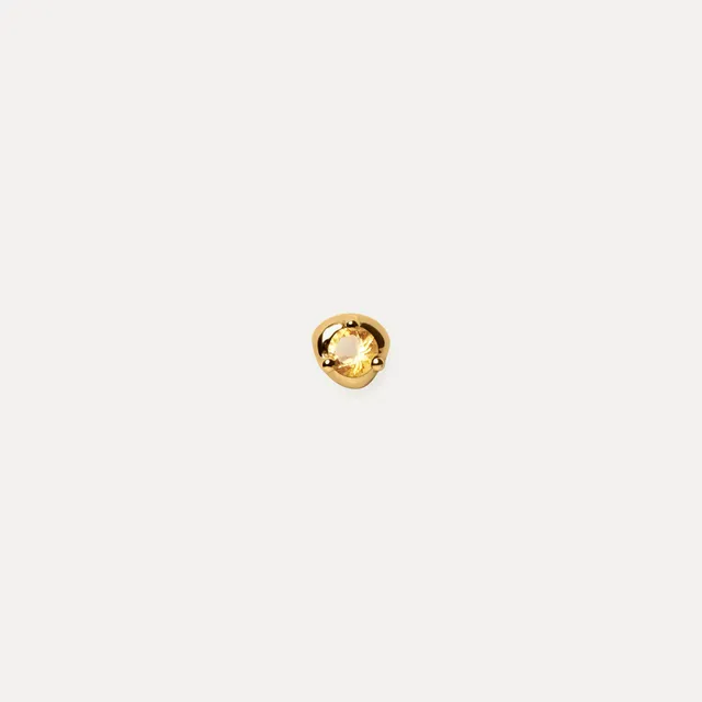 Stilnest Stone Fluid Ohrstecker Citrin Gold Vermeil