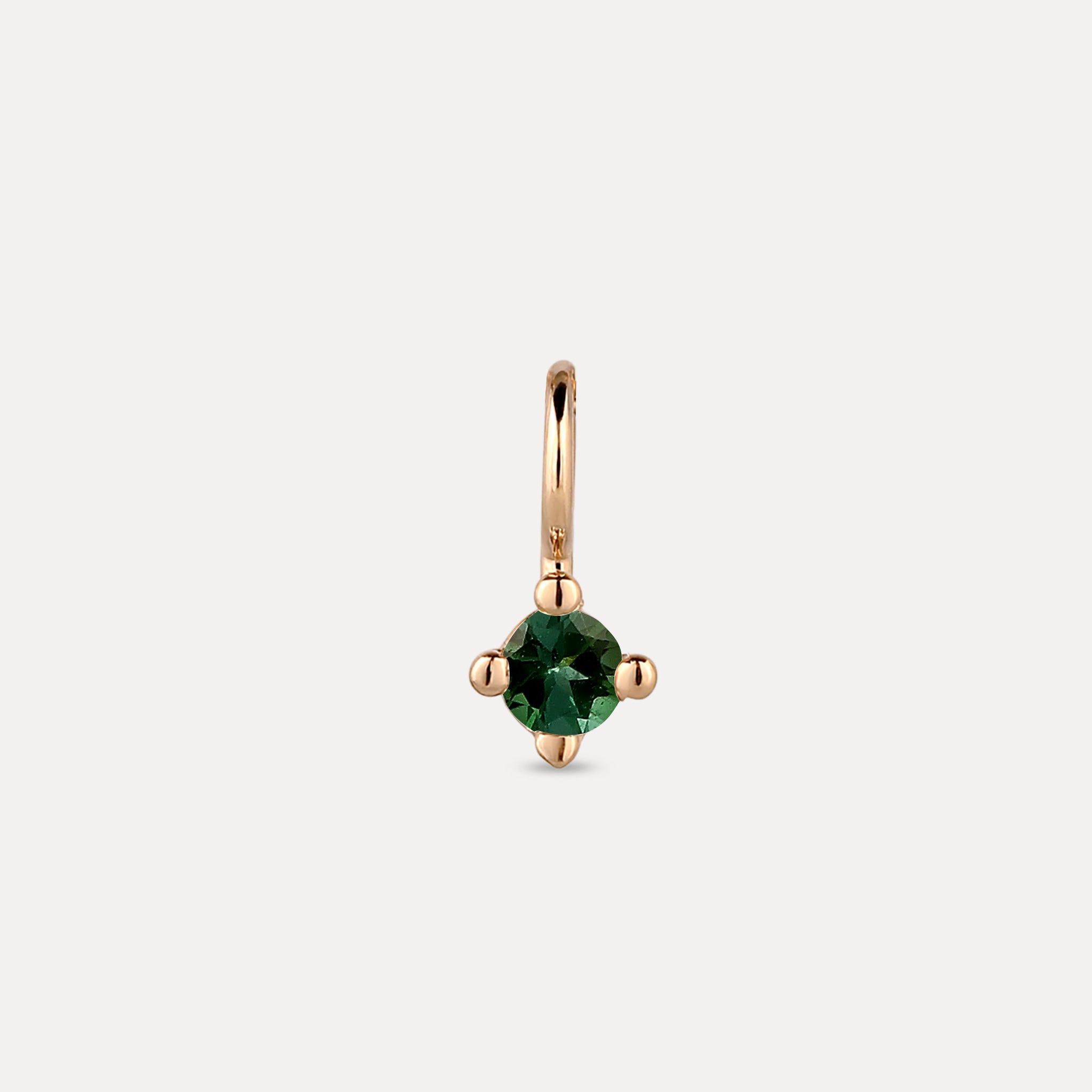 Stilnest Minimalist Birthstone Charm Anhänger 585 Februar