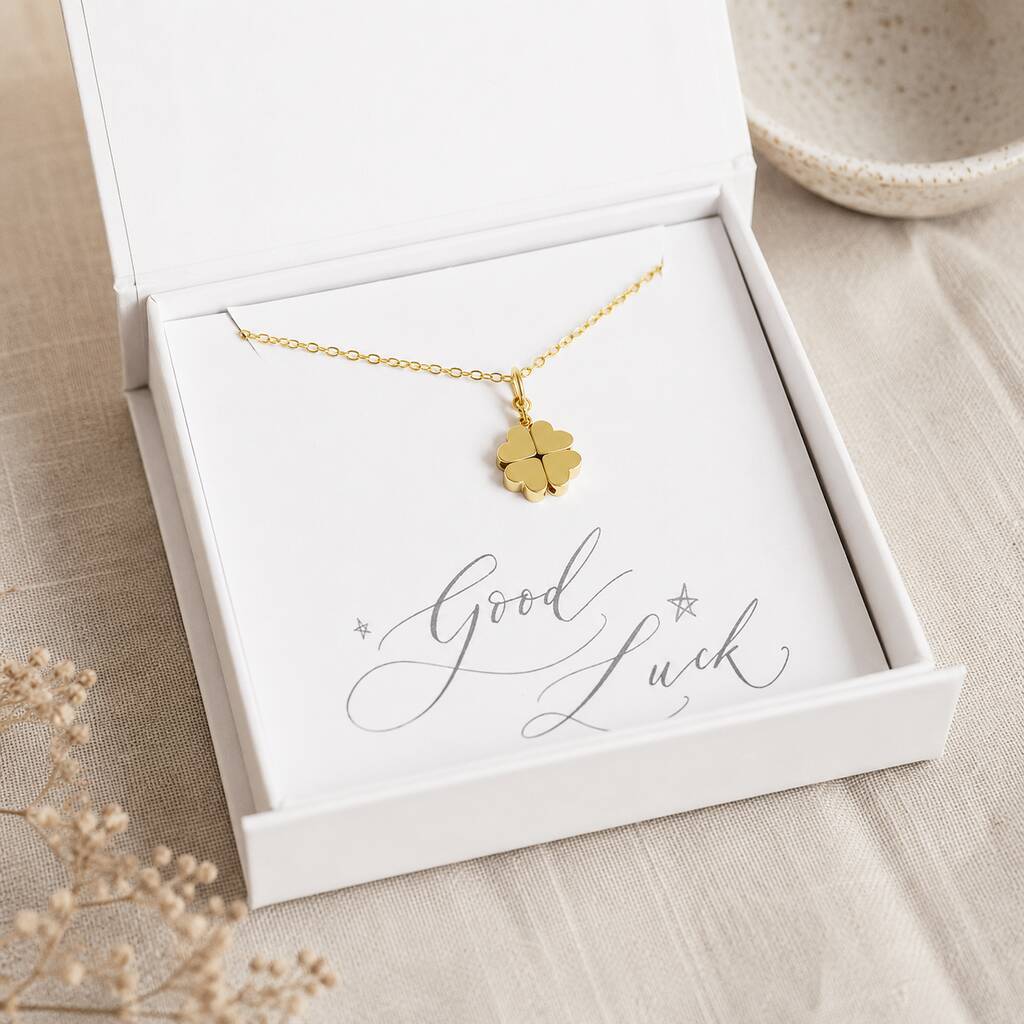 Joy by Corrine Smith Four Leaf Clover Halskette Gold Kleeblatt