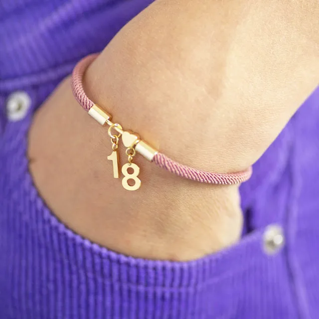 Joy Any Age Birthday Armband Herz vergoldet