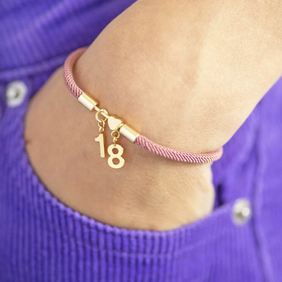 Joy Any Age Birthday Armband Herz vergoldet