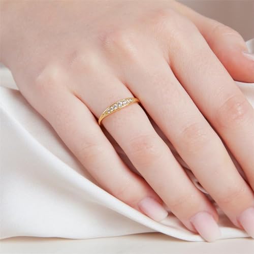 JEWLIX Damenring 925 Silber vergoldet Zirkonia Ring Gr.54