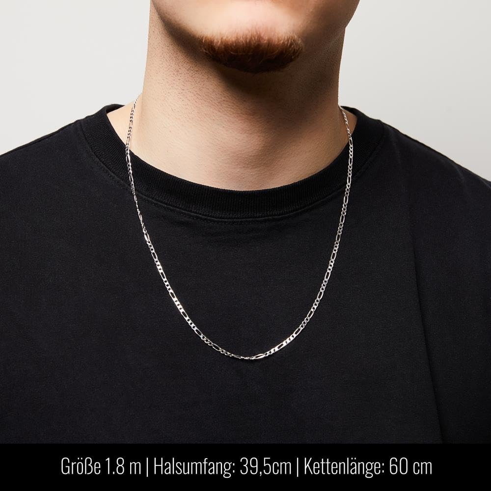 JEWLIX Figaroketten FK0035 Halskette 925 Silber 60 cm 3,5 mm