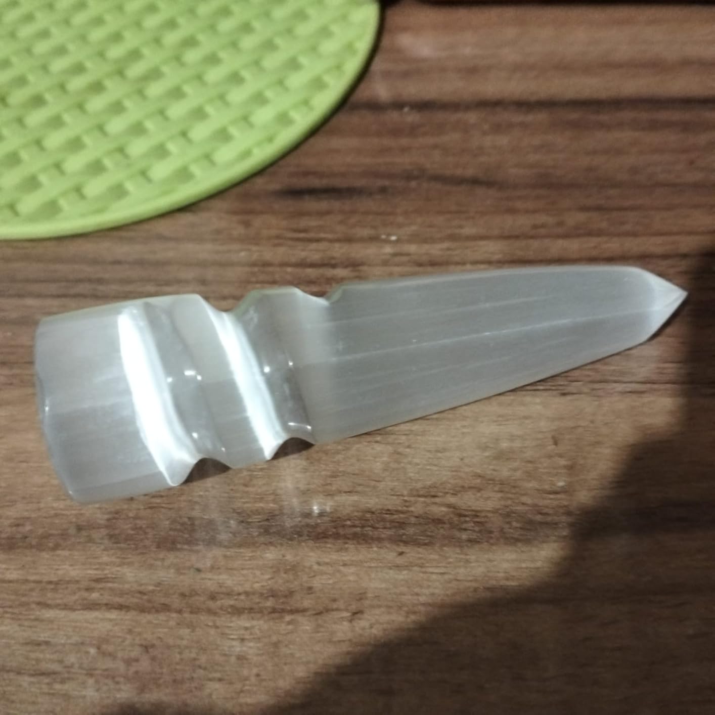 NKlaus Healing Crystals Selenit Obelisk Turm 10 cm Spiral 47 g