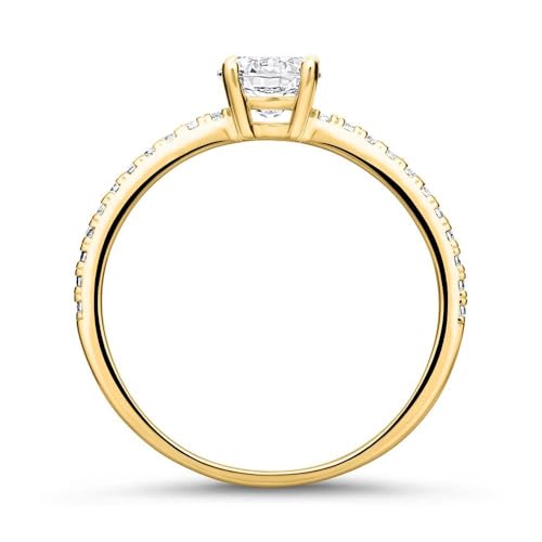 JEWLIX VR0461 Verlobungsring 375 Gelbgold Zirkonia