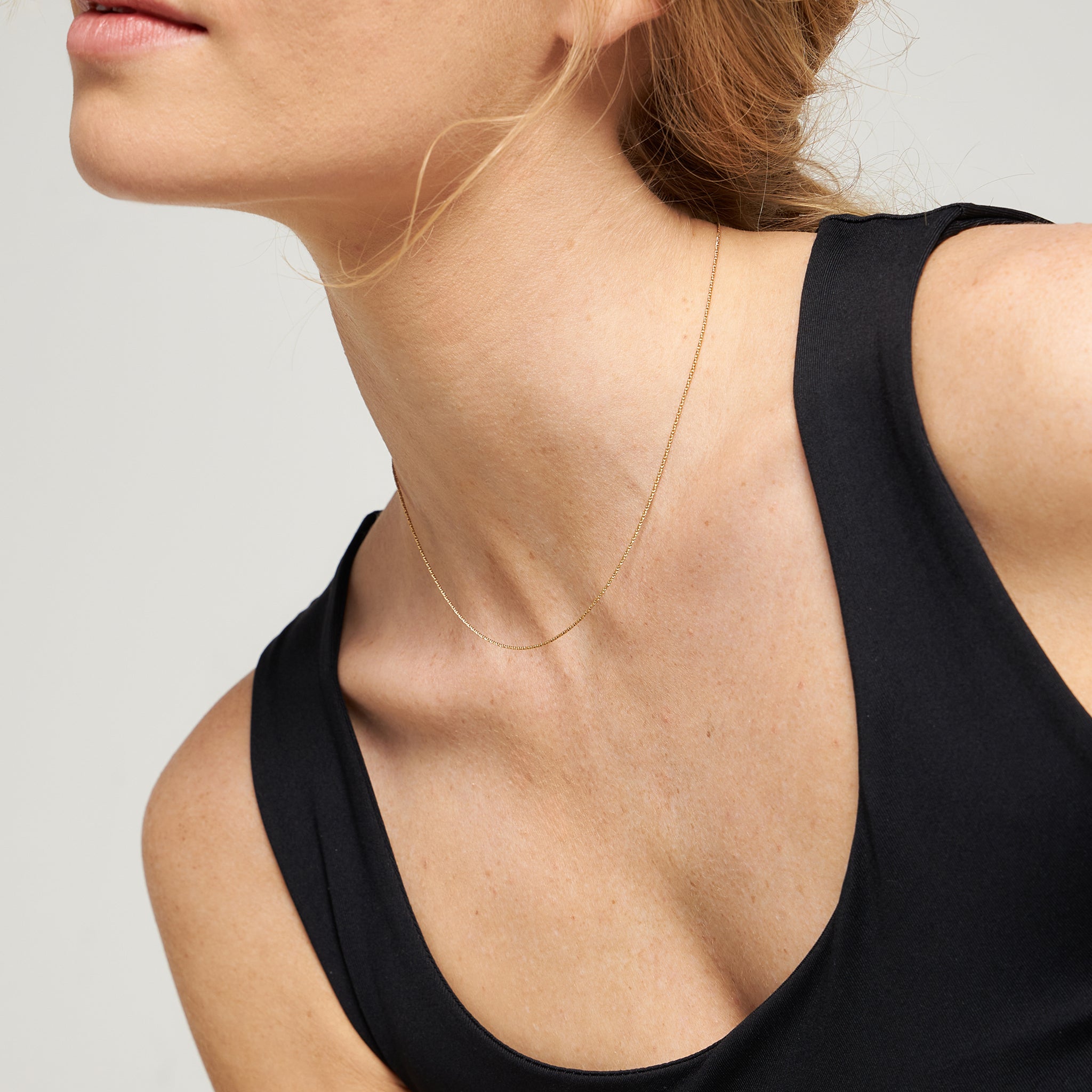 Stilnest Spiral Dainty Chain Choker Halskette Gold Vermeil