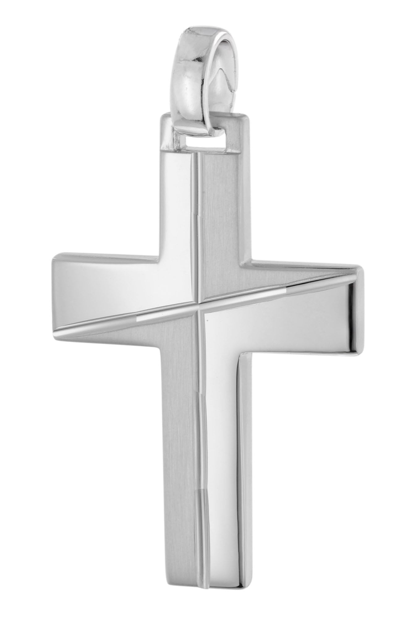 trendor 28408 Kreuz Halskette Herren Silber 60 cm rhodiniert