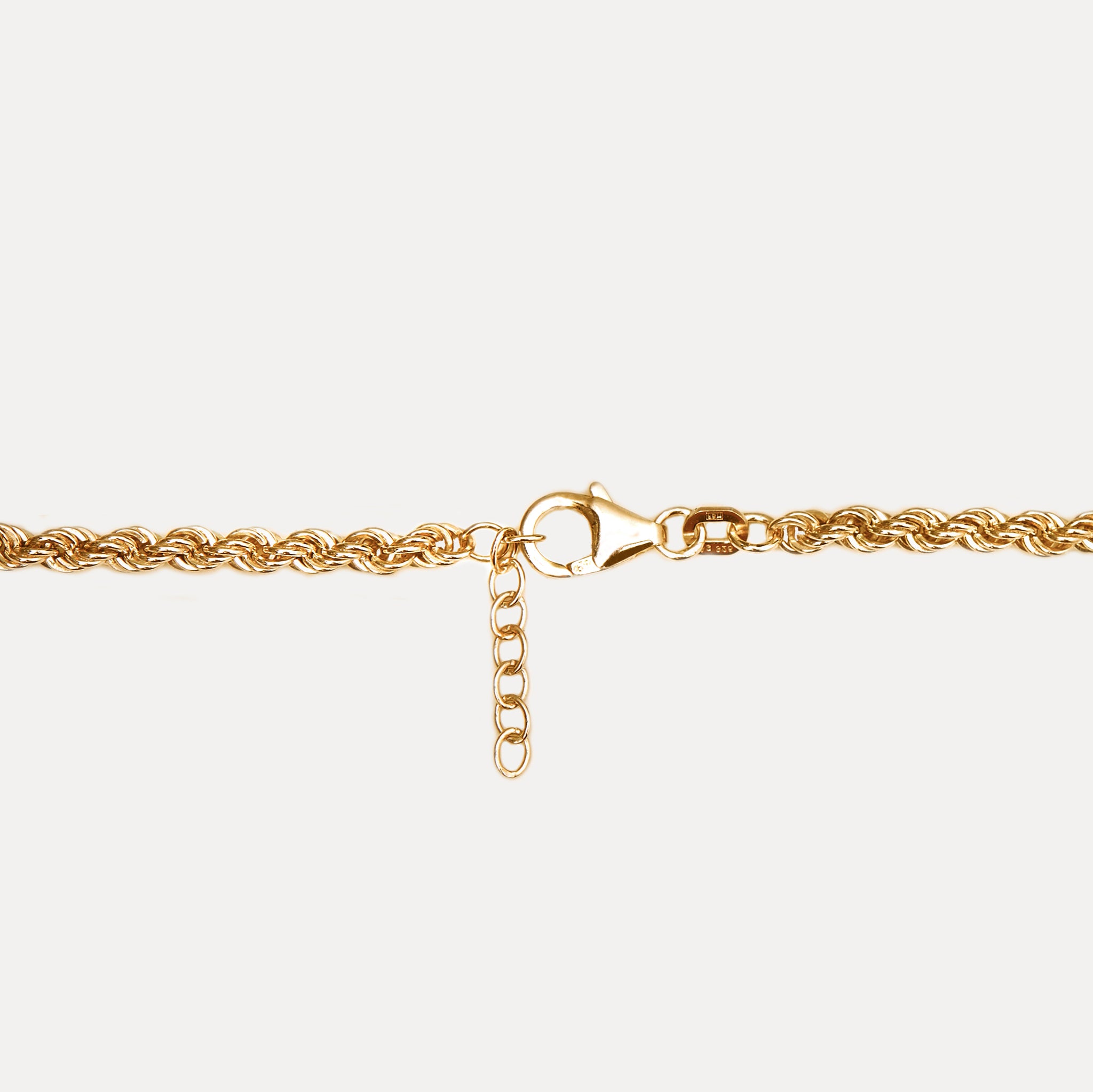 Stilnest Kordel Armband 24k Gold Vermeil 17+2cm