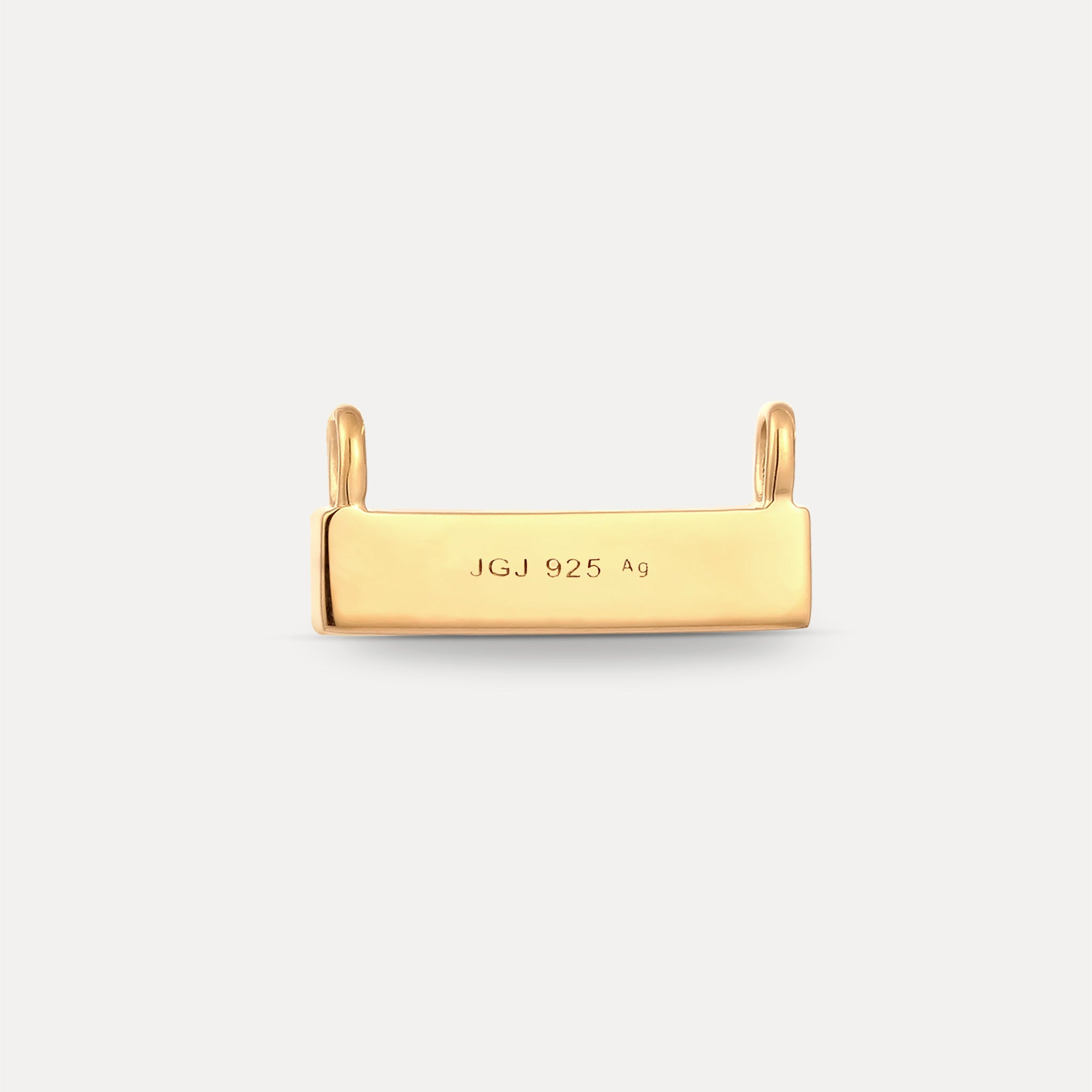 Stilnest Engravable Brick Anhänger 24k Gold Vermeil