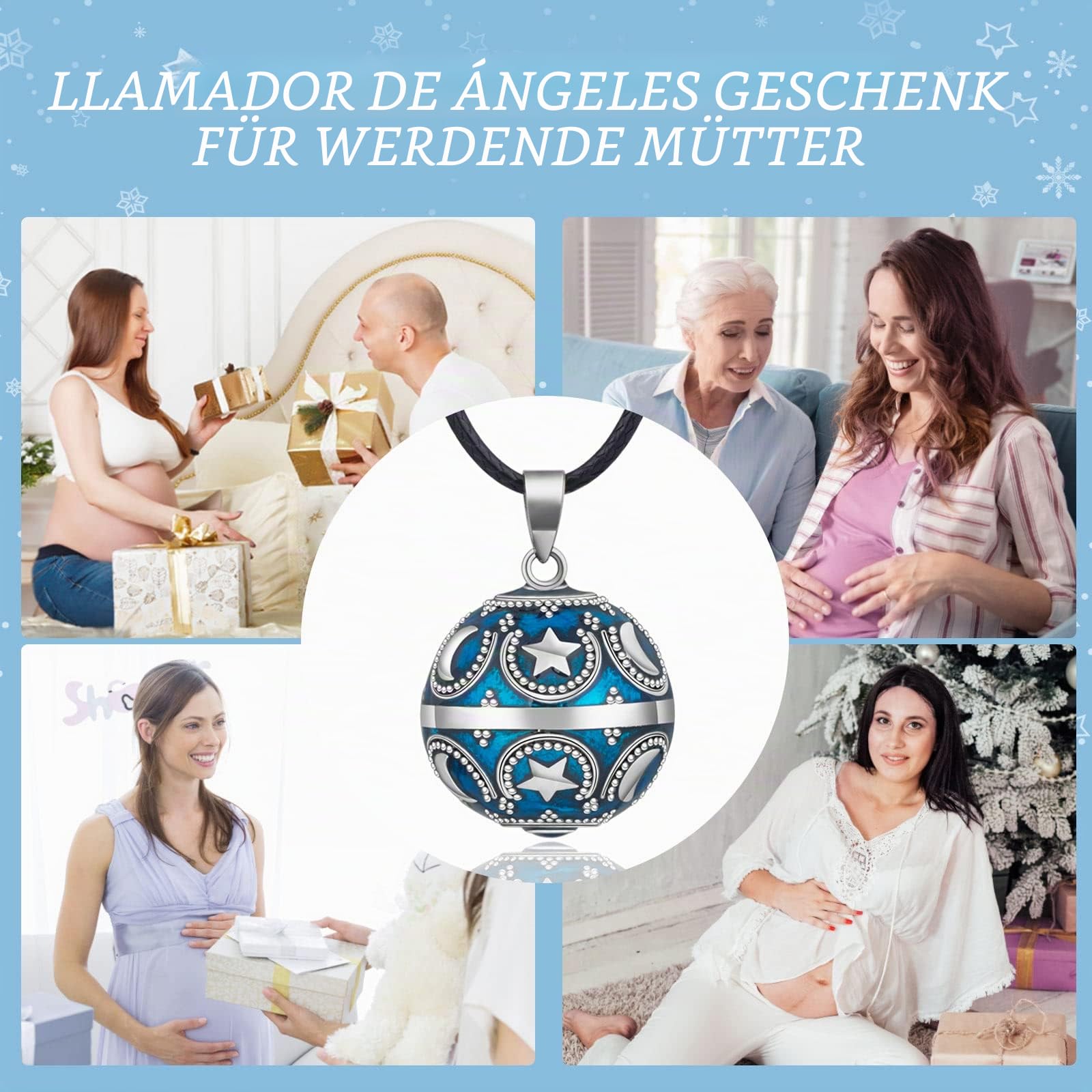Eudora Harmony Bola Vintage Erde Kette Schwangerschaft Blau