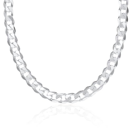 JEWLIX Panzerketten Halskette 925 Silber 8mm 75cm Herren