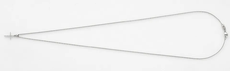 Eugen Rühle Anhänger Kreuz 0,05ct Halskette 750 Gelbgold Ankerkette
