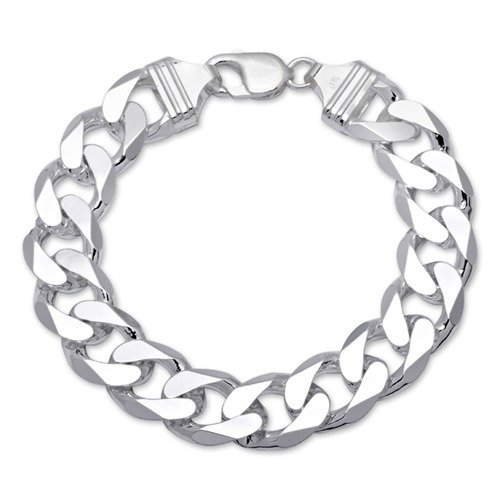 JEWLIX PA0150 Panzerarmband Silber Herren 21 cm 15 mm