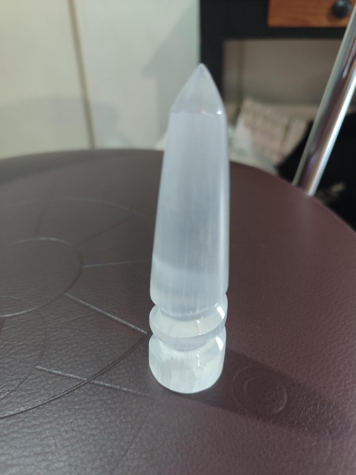 NKlaus Healing Crystals Selenit Obelisk Turm 10 cm Spiral 47 g
