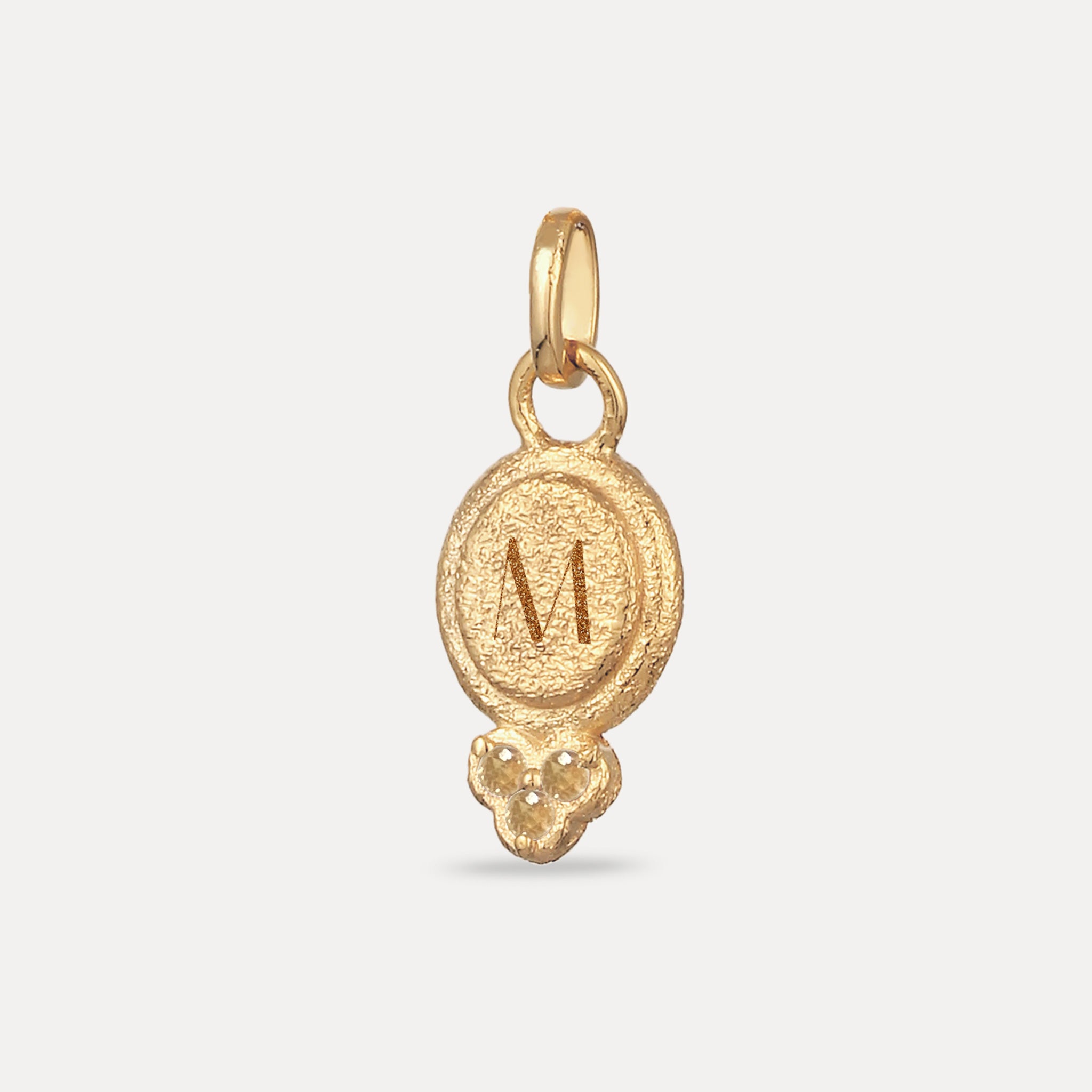 Stilnest Trinity Emblem Anhänger Gold Vermeil Granat