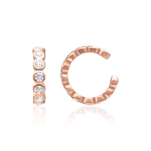 JEWLIX Ohrstecker Ear Cuffs Zirkonia Rosé 925 Silber Paar