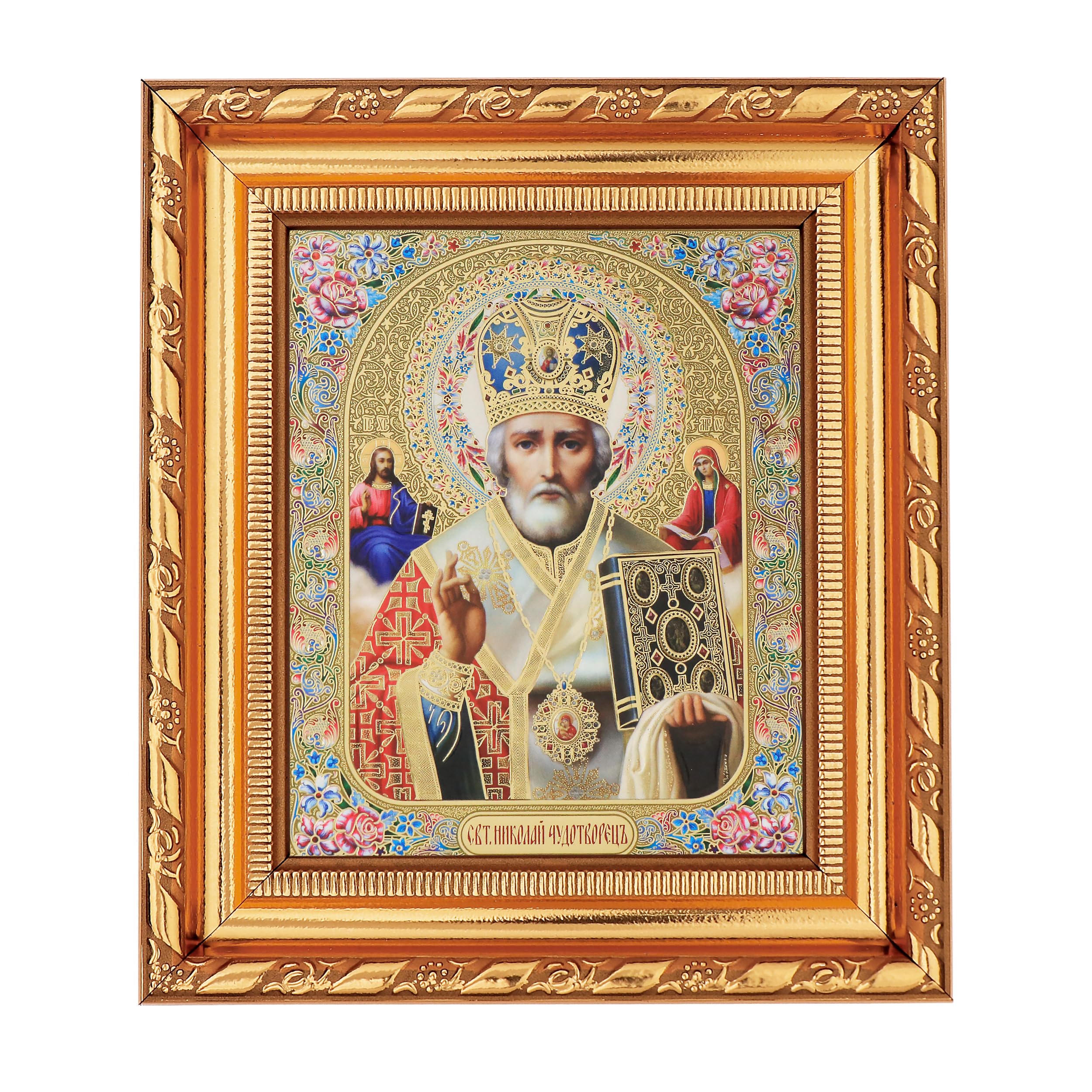 NKlaus Jesus Christus I Ikone Glasrahmen 14x16cm