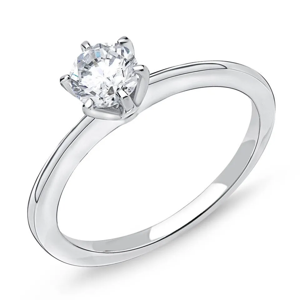 JEWLIX VR0123 Verlobungsring Silber 56mm 5mm Zirkonia