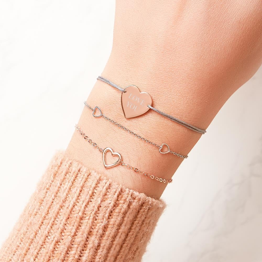JEWLIX GB0007-R ID-Armband 585 Gold Herz Rosé