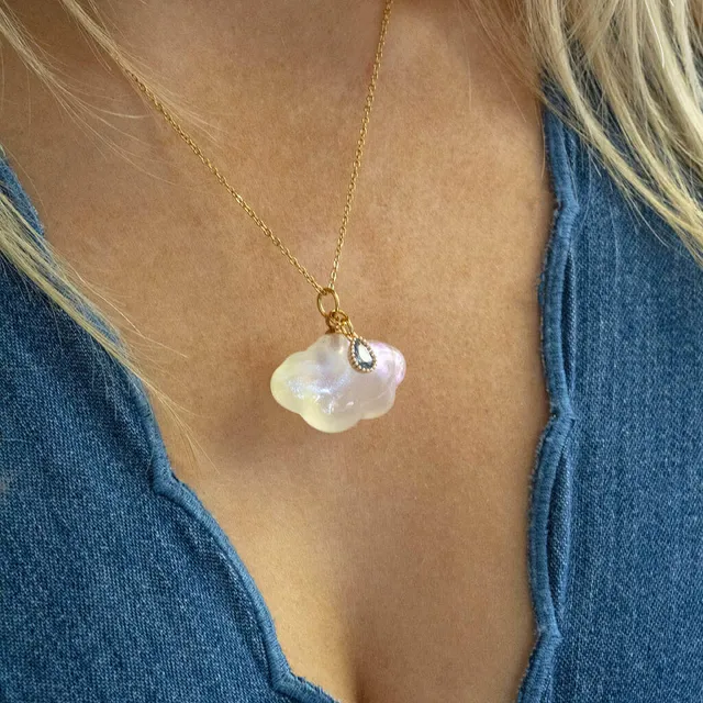 Joy by Corrine Smith Cloud Raindrop Halskette Gold Wolke
